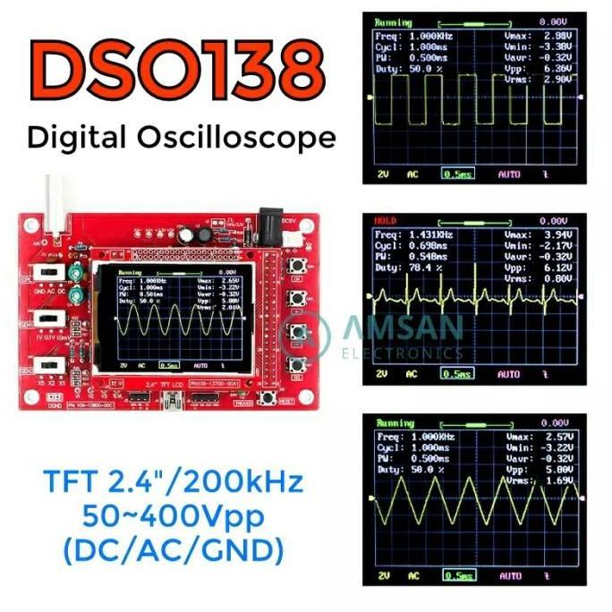 Dso138 Digital Oscilloscope 1Msps Osiloskop Dso 138