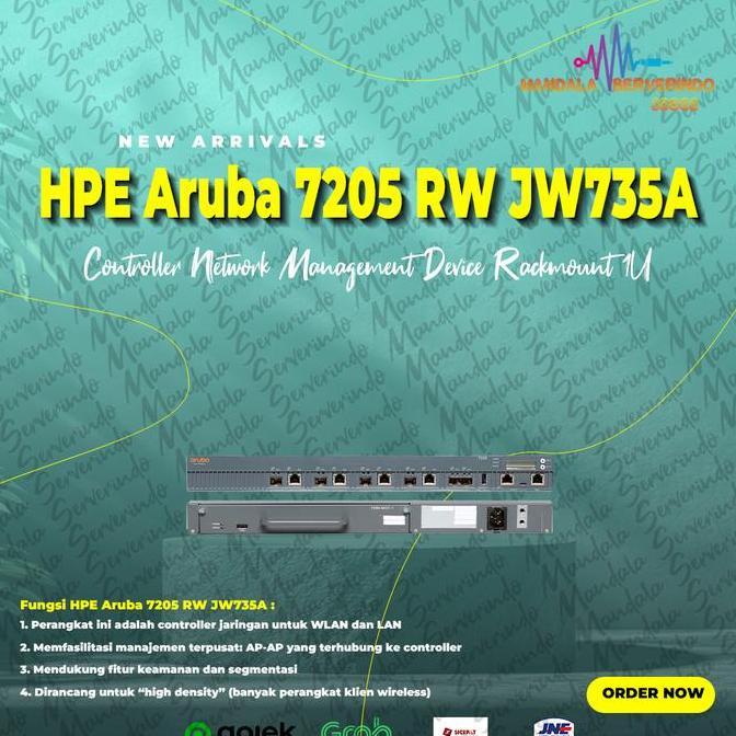HPE Aruba 7205 RW JW735A Controller Network Management Device Rackmount 1U