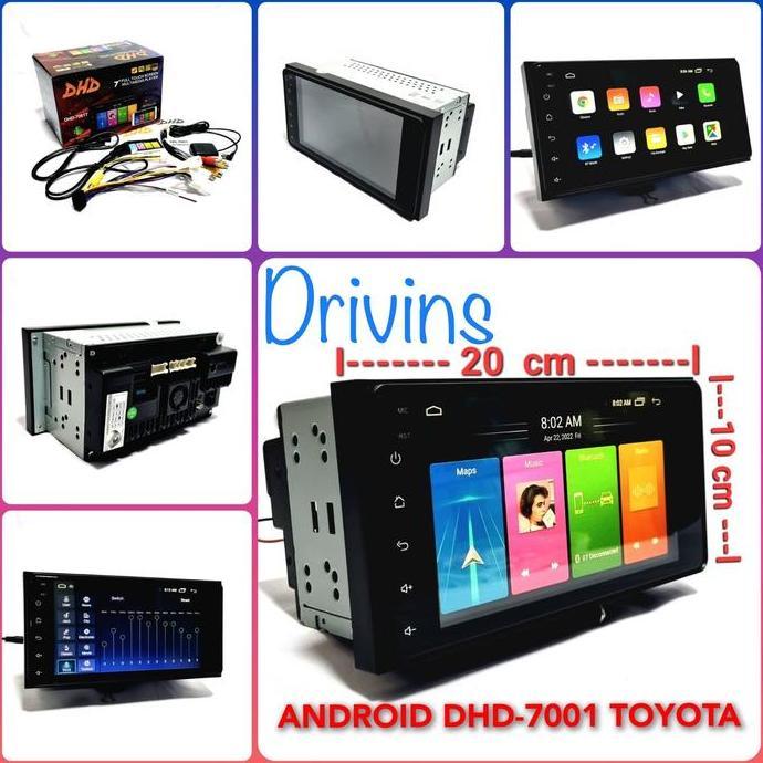 Head Unit Double Din Android Dhd-7001T Toyota 7 Inch Universal Asli
