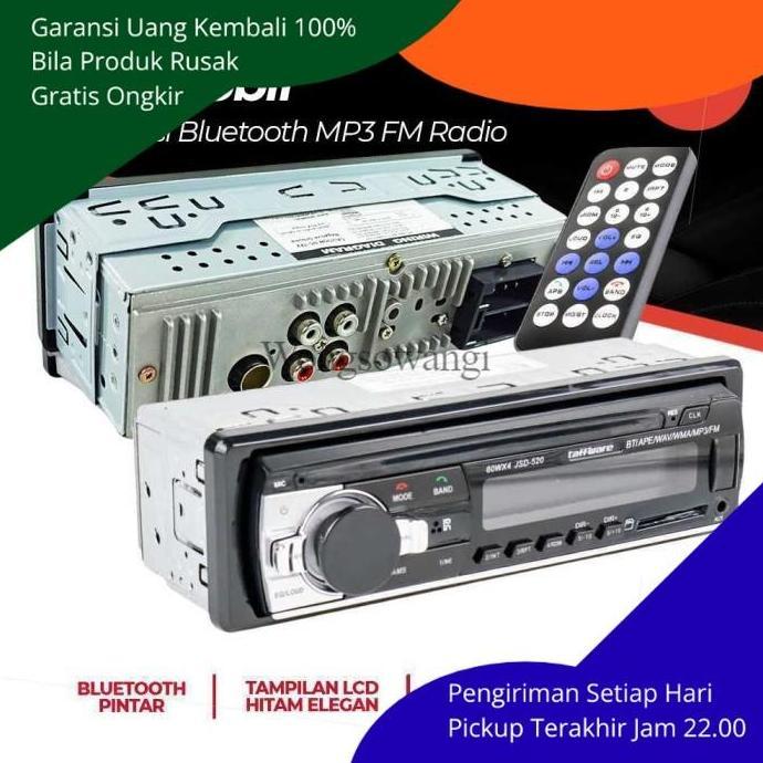 Tape Audio Mobil Tip Musik Bluetooth Usb Fm Radio Tipe Music Jsd-520 Murah