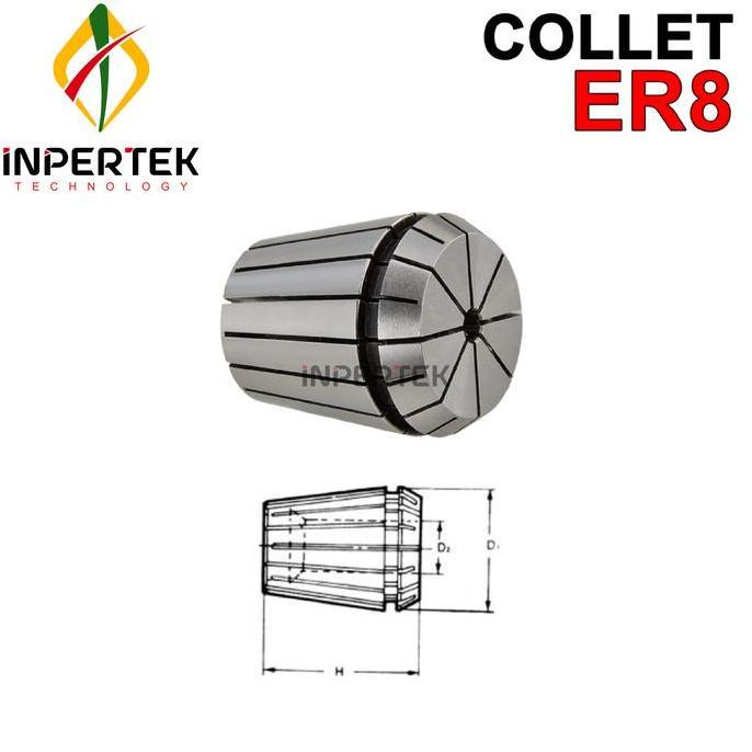 WHELINGO Collet ER 8 Taiwan Collet ER8 ER Collet Chuck Arbor Cuk Miling Kecil
