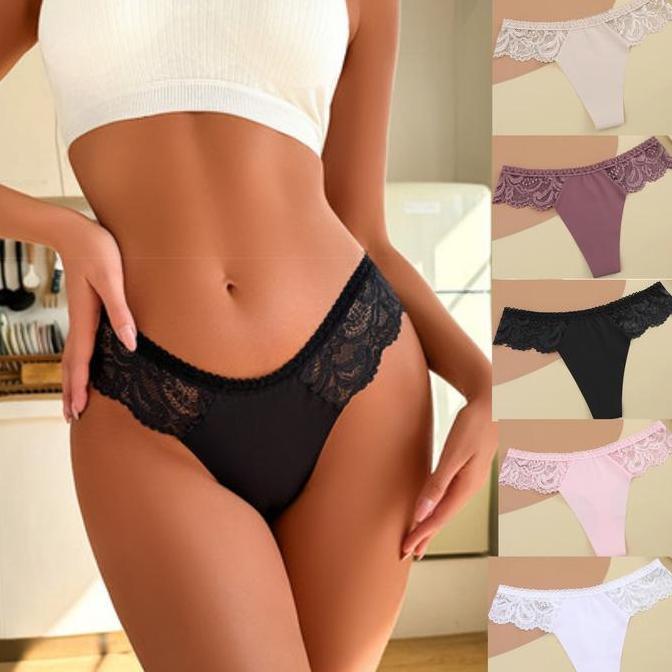 FINETOO FT152 Gstring Wanita Tanpa Jahitan Renda Seamless Thong