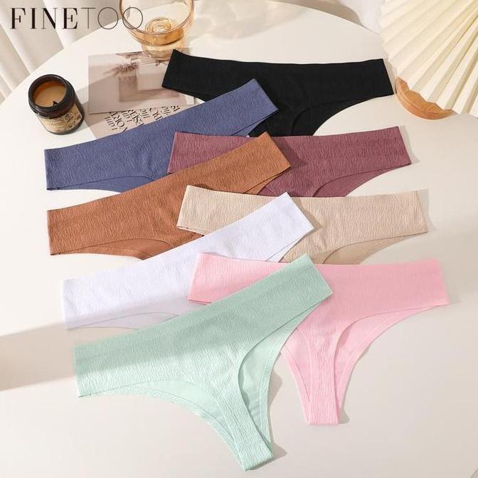 FINETOO FT149 Celana Gstring Motif Crepe Tanpa Jahitan Seamless Thong