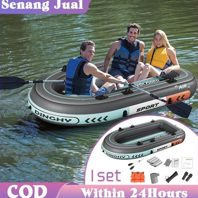 TULUNGGO 1Set Perahu Karet Rescue Perahu Karet Angin Perahu Karet Mancing Perahu Rafting
