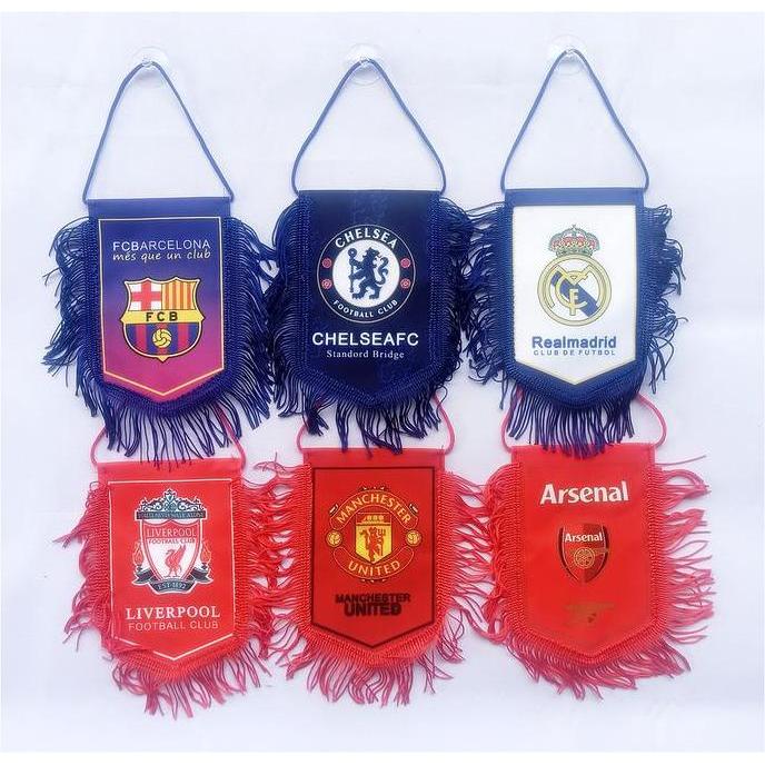 Car Aksesoris Cop Kaca Hiasan Mobil  VANDEL Panji Klub Club Bola Sepakbola BARCELONA REAL MADRID ARS