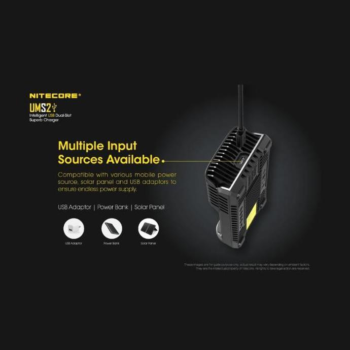 Nitecore Ums2 Intelligent Usb 2 Slot Superb Charger