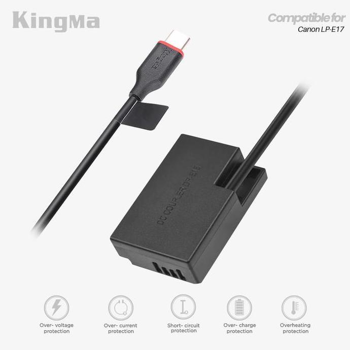 Kingma Type C Usb Dummy Battery For Canon Lp-E17 Power Bank Adapter