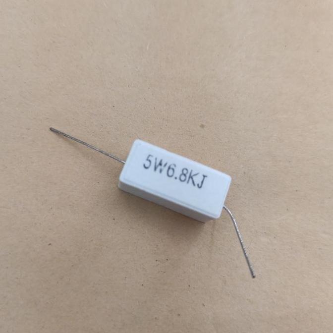 R 6.8K OHM 6.8 KOHM 6K8 5W 5WATT 5 WATT RESISTOR KAPUR PCMED