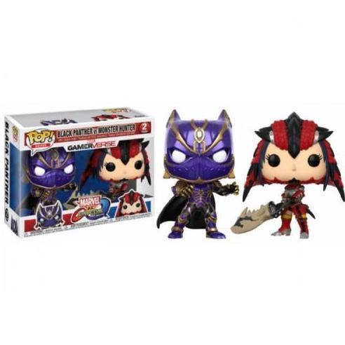 Toys Funko Pop Marvel Vs. Capcom Black Panther & Monster Hunter