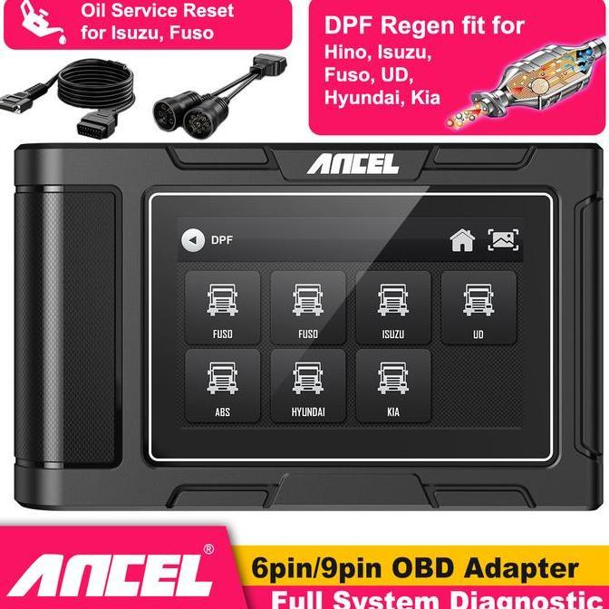 Ancel Hd3200 12V/24V Obd2 Scanner Sistem Penuh Pemindai Diagnostik Truk Tugas Berat Car Kendaraan Me