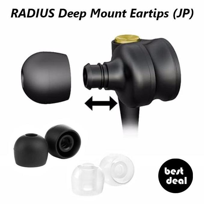 [JS] (Per Pasang) Radius Deep Mount Earpiece - Earphone Tips Eartips Eartip
