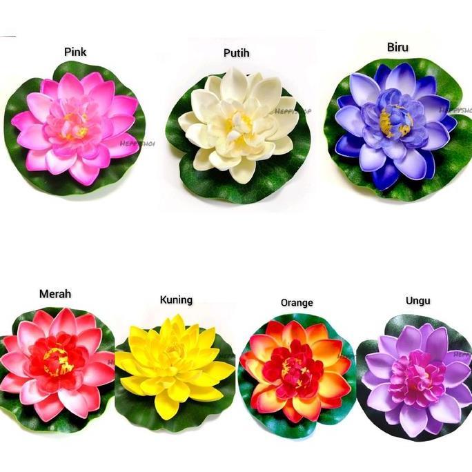 ] Bunga Daun Teratai Lotus Apung Imitasi