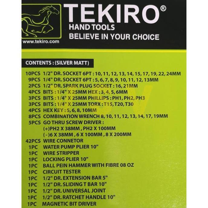 Promo TEKIRO TOOL SET 100 PCS / TOOLSET 100pcs / Mekanik tool set 100 pcs TEKIRO Diskon