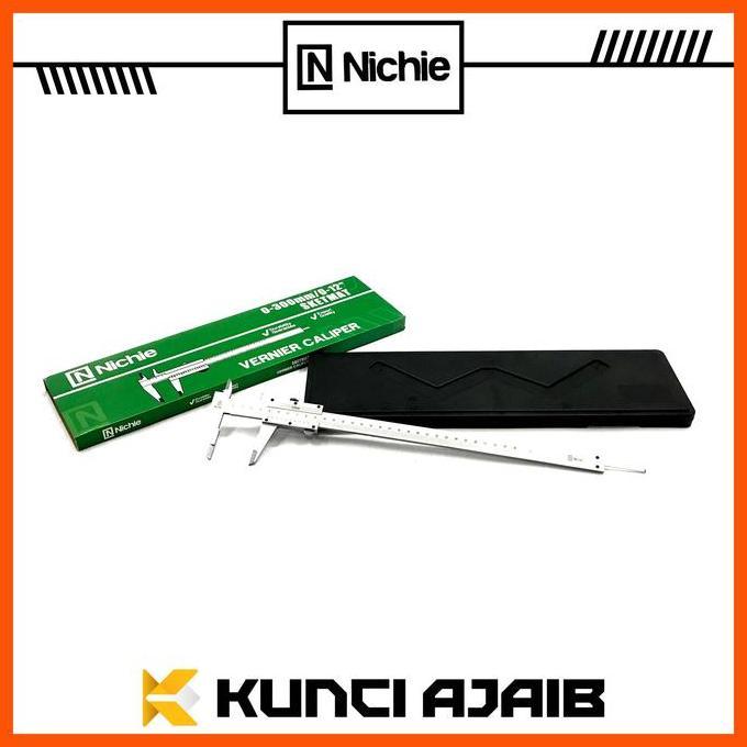 TERBARU - NICHIE Sigmat Analog 12 Inch Besi - Jangka Sorong Sketmat Vernier Caliper Pengukur Ukur Di
