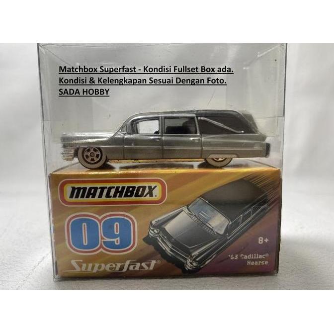 DIECAST MATCHBOX 1963 CADILLAC HEARSE SILVER SADHO