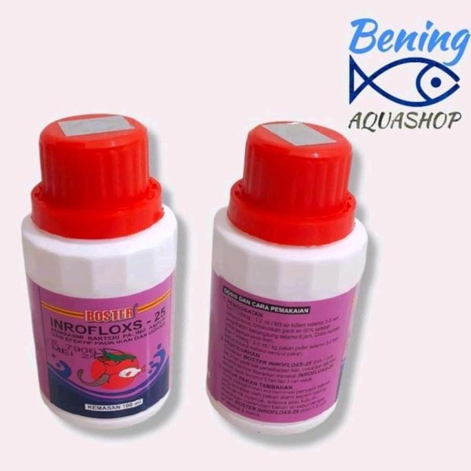 BOSTER INROFLOXS 25 INROFLOK ANTI BIOTIK IKAN CAIR 100ML
