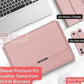 VEQUERE LC-01 SOHA 15 Inch Case Stand Sleeve Premium Pu Leather Kulit Mackbook Air Sarung LAPTOP