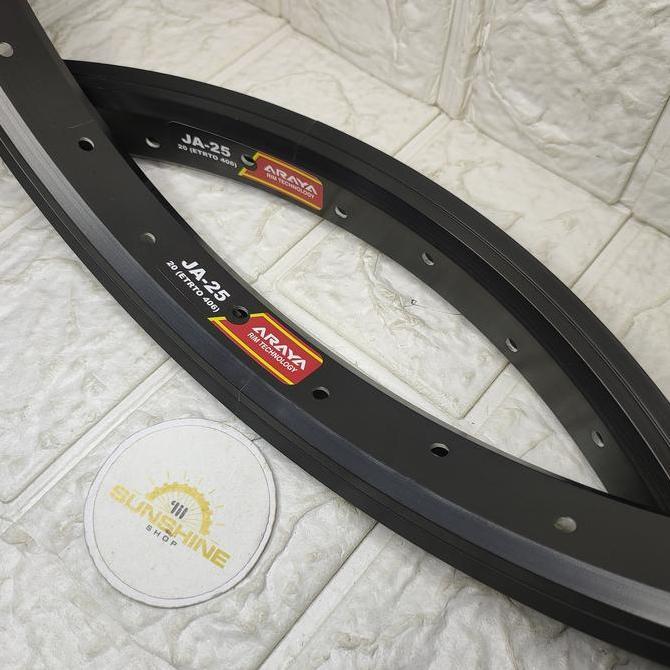 Rims Velg BMX 20 Murni ARAYA JA25 Rim Lubang 36H TAPAK LEBAR Alloy Single Wall Ada Brake Line Valve 