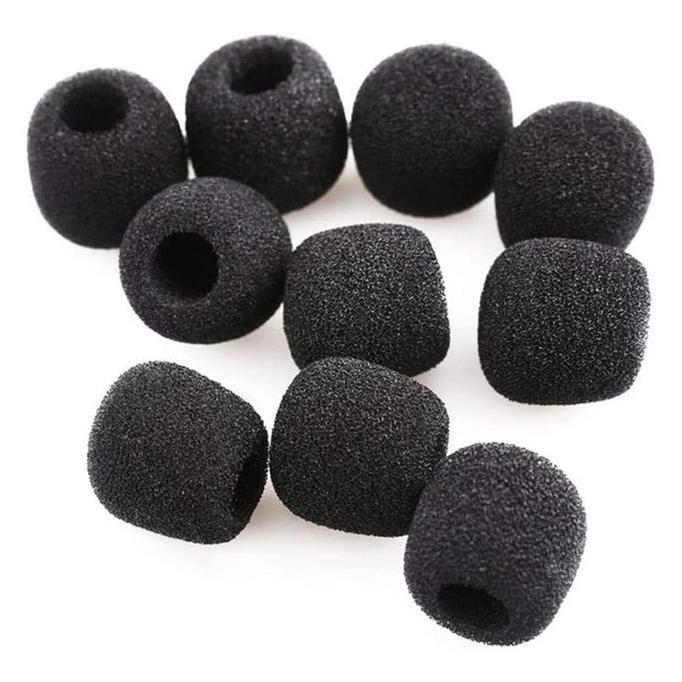 MUNHOOR 10pcs Busa Mic Cover Headset Spons Microphone Foam Cover Kecil untuk Lavalier Clip On Headph