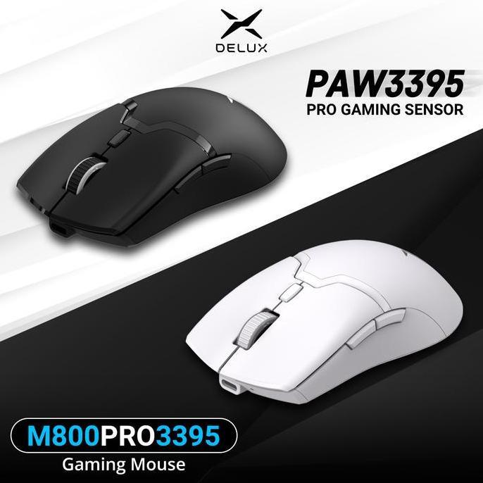 DELUX M800 PRO Wireless Gaming Mouse PAW 3395 Sensor