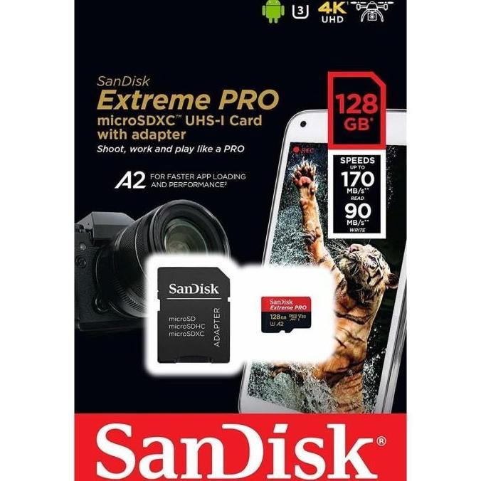 Card- Sandisk Extreme Pro Memory Micro Sd Uhs-I 128Gb - Micro Sdhc 128 G