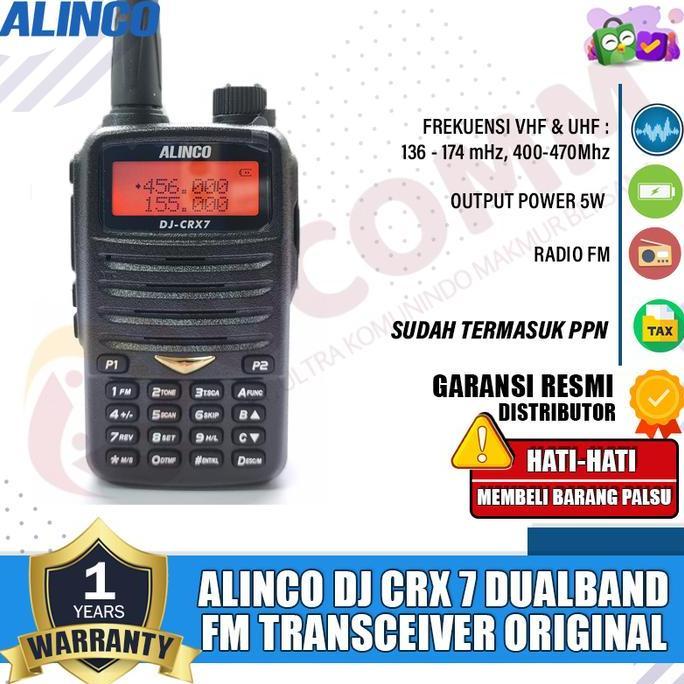 Call- Alinco Dj Crx7 Crx 7 Crx-7 Dualband Ht Alinco Crx7 Garansi