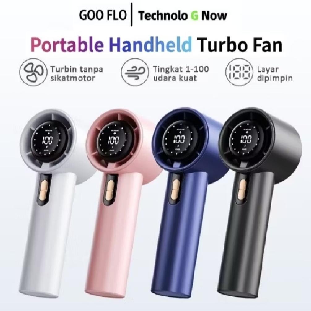 Harga Spesial Kipas Angin Portabel Wuji Handheld Fan Mini Turbo Angin Kencang