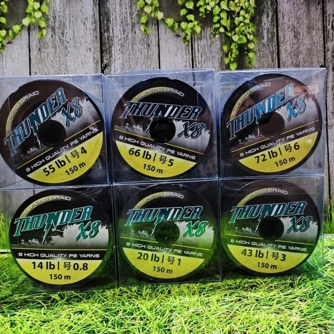 SENAR PE THUNDER X8 SUPER BRAID 150M PILIH UKURAN