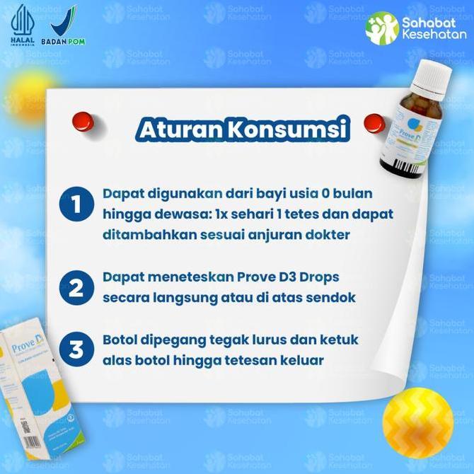 Mirullah999 - Prove D3 Drop - Vitamin D3 400 Iu Tetes 12.5 Ml Untuk Dewasa Dan Anak