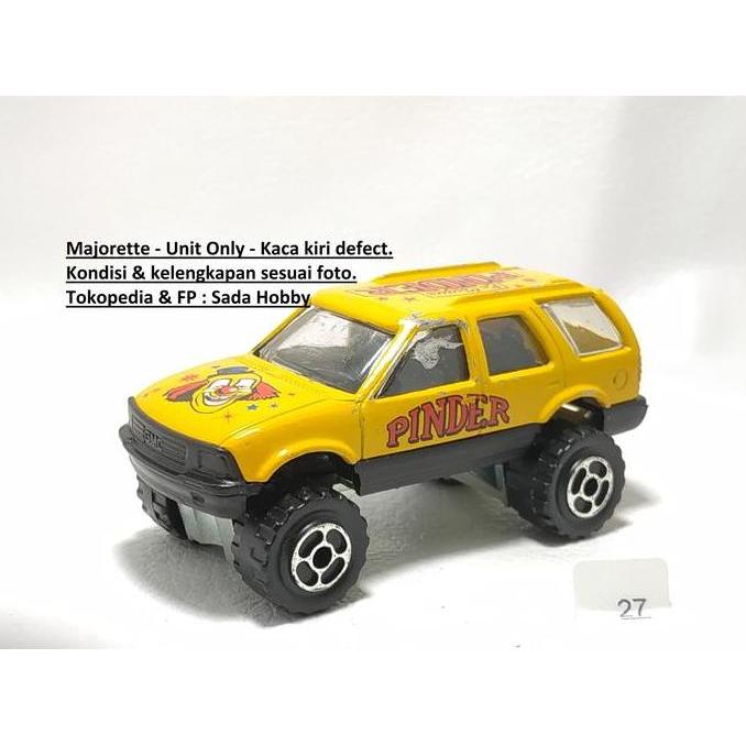 DIECAST MAJORETTE GMC CHEVROLET BLAZER JIMMY PINDER CIRCUS VARIAN BUMPER HITAM UNIT ONLY SADHO