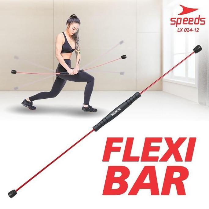 SPEEDS Tongkat Flexi Getar Fitness Gym Bar Terapi Yoga Aerobik Tangan Latihan Pilates 024-12