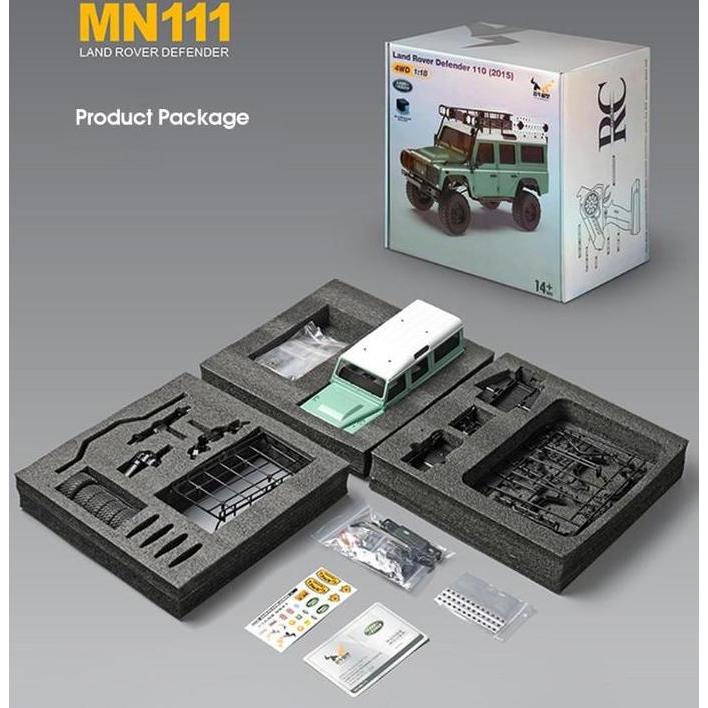 Mn-111K D110 Kit Metal (Green) 1/18 4Wd Portal Rc Adv Offroad Mn111