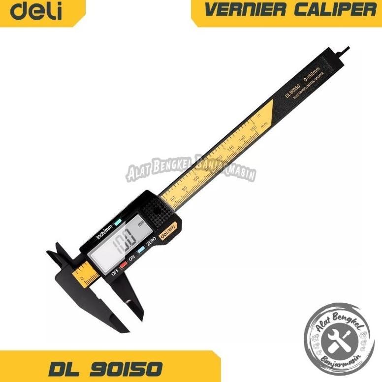 SIGMAT DIGITAL "DELI" 6" (150MM) DL90150 ||JANGKA SORONG/SIMPLE DIGITAL DISPLAY CALIPER DELI