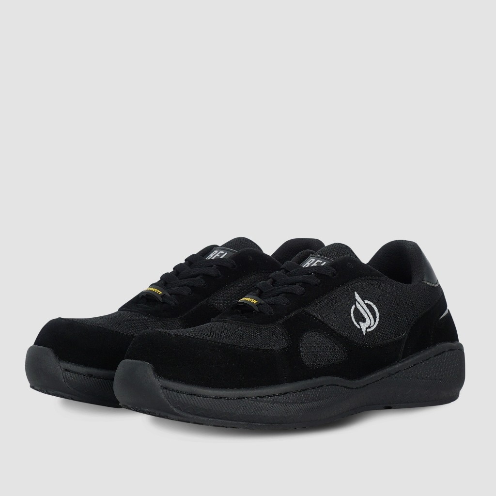 REISEN GEAR - MAKAW FULL BLACK |sepatu safety sneaker fullblack sepatu safety model kasual sepatu sp