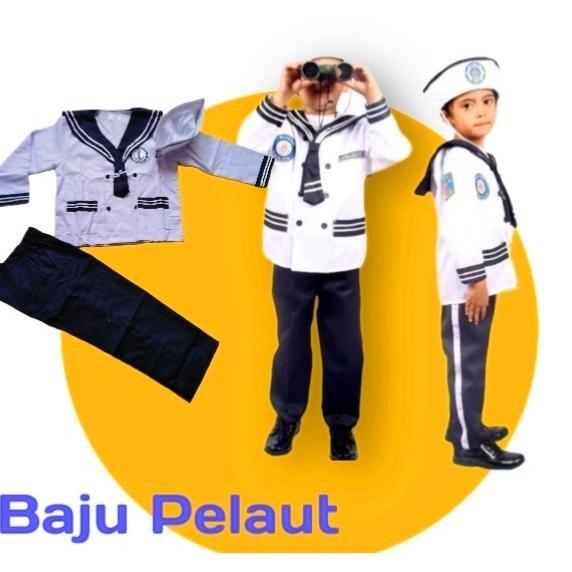 BAJU PELAUT ANAK KOSTUM KELASI ANAK BAJU NAHKODA KAPAL KOSTUM POPEYE ANAK SERAGAM NAHKODA KAPAL BAJU