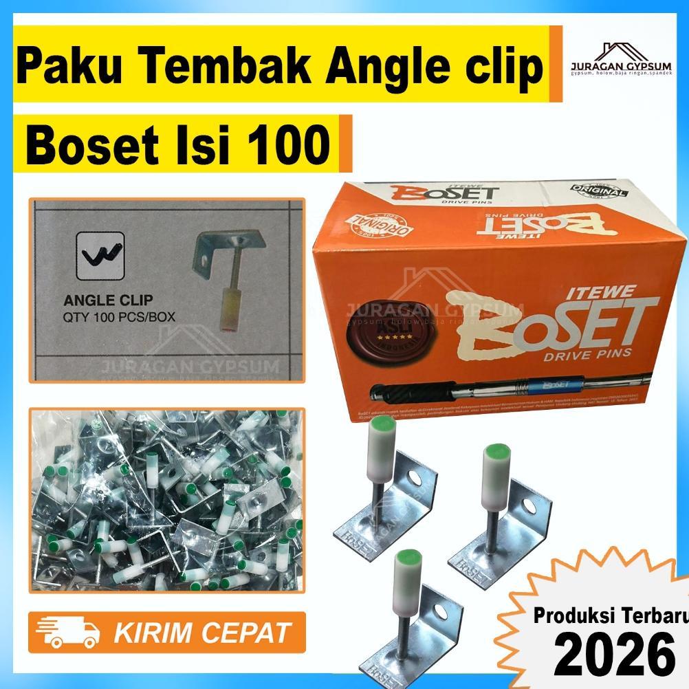 Boset Pin Angle Clip Original / Paku Tembak Beton Angel Clip L Boset