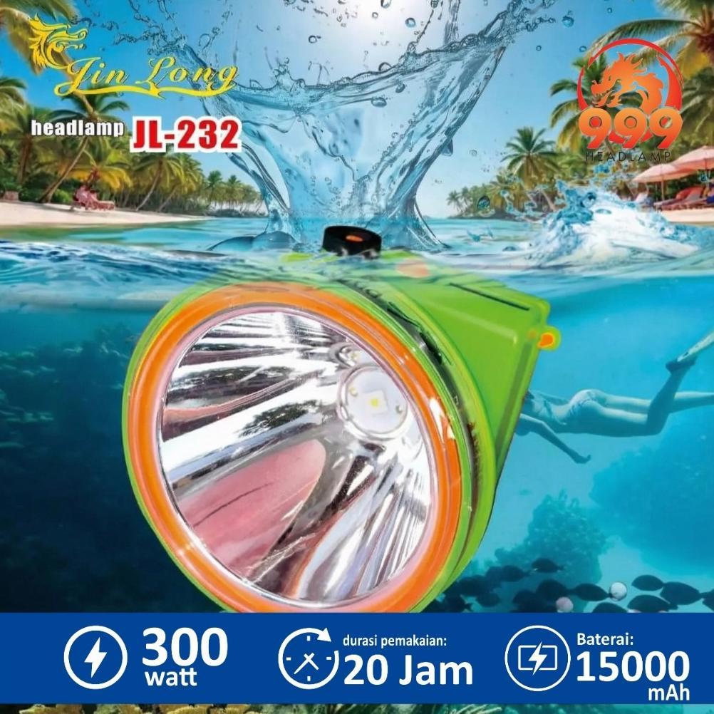 Senter Kepala 300Watt Selam Jinlong Jl 232  New Waterproof