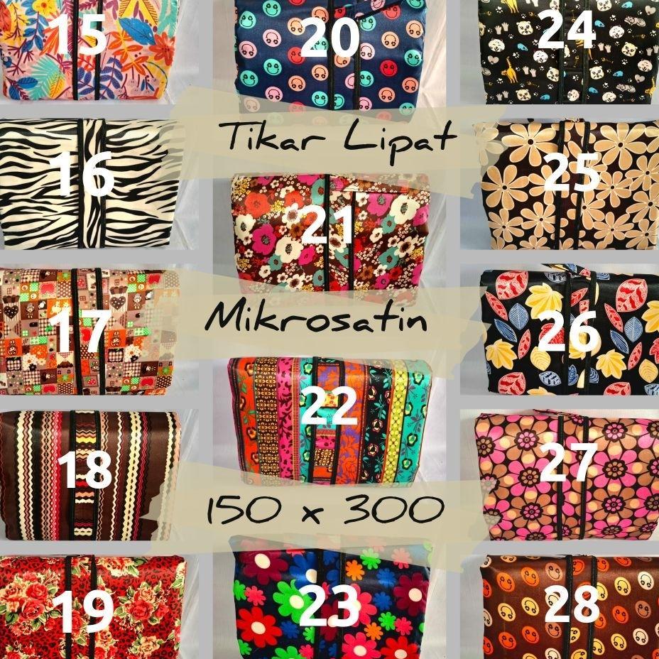 Tikar Lipat Mikrosatin Karpet Piknik 150X300
