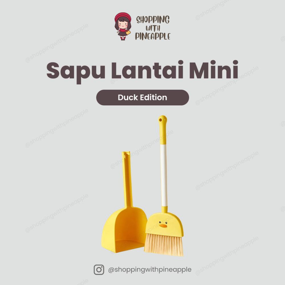 SWP - Sapu Lantai Mini / Set Sapu Dengan Serokan Mini Anak Lucu / Sapu Lantai Duck