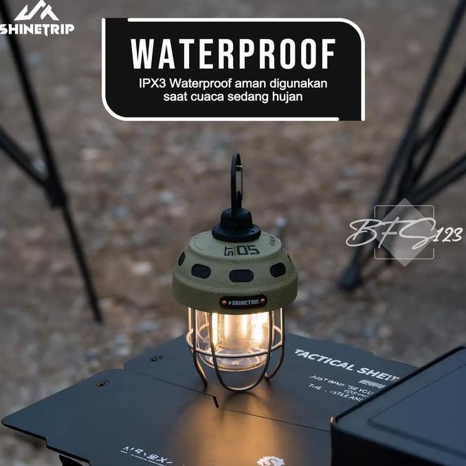 SHINETRIP Series Nut Retro Chandelier A486 Lampu Berkemah Retro Vintage Type-C IPX3 Lampu Gantung LE