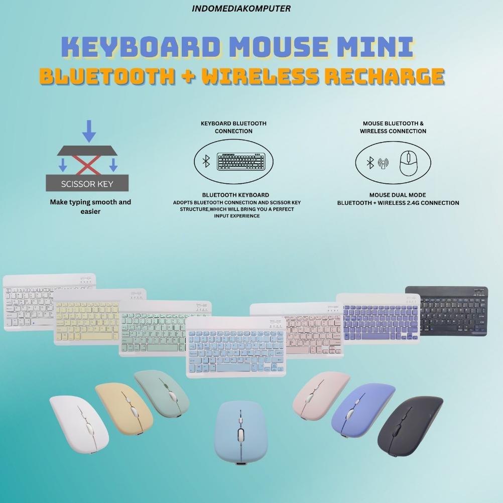 KB Mouse Mini Bluetooth+Wireless Recharge Mouse Mini Keyboard Bluetooth+Wireless Recharge Keyboard B