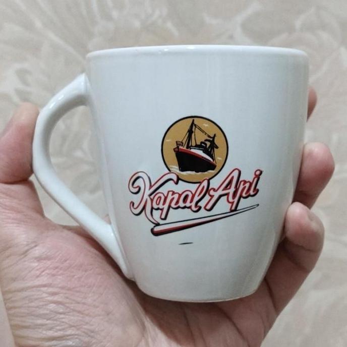 Gfx- Mug Keramik Kopi Kapal Api Rna Putih Porselen Gelas / Cangkir Kopi Unik