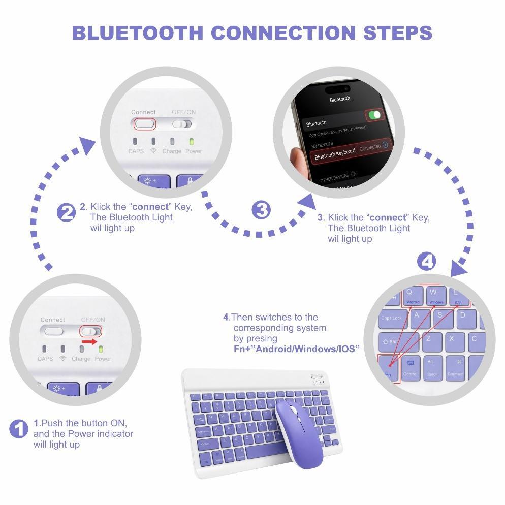 Keyboard Mouse Wireless FV-30 Satu Set Keyboard Mouse Bluetooth Best