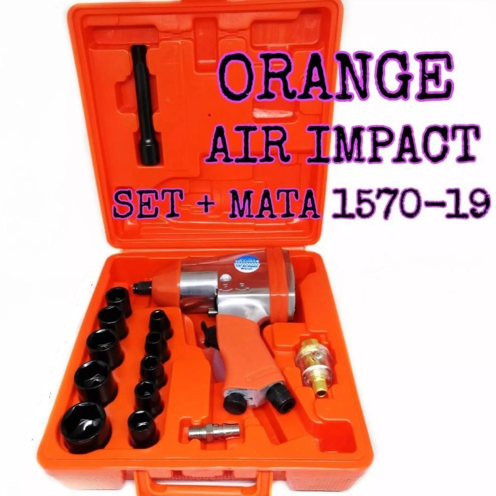 Air Impact Set Wrench Orange Impact Angin Set