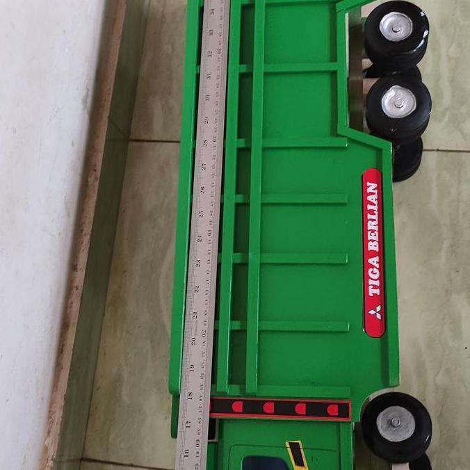 Miniatur mobil truk tronton oleng kayu truck oleng besar 70cm mainan