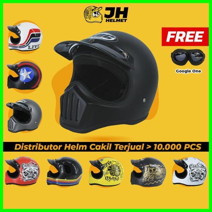Helm Cakil HBC | Helm Retro | Full Face | HBC Cakil | Jual Helm