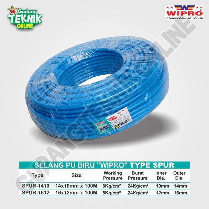 LIHAMMA Selang Angin WIPRO Selang PU 1 ROLL 100M WIPRO / Selang Kompresor Hose 100 Meter WIPRO