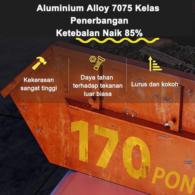 Meteran Menara Tebal Rambu Ukur Levelling Staff Aluminium 3 Meter Bak Ukur Dengan Waterpass Alat Sur