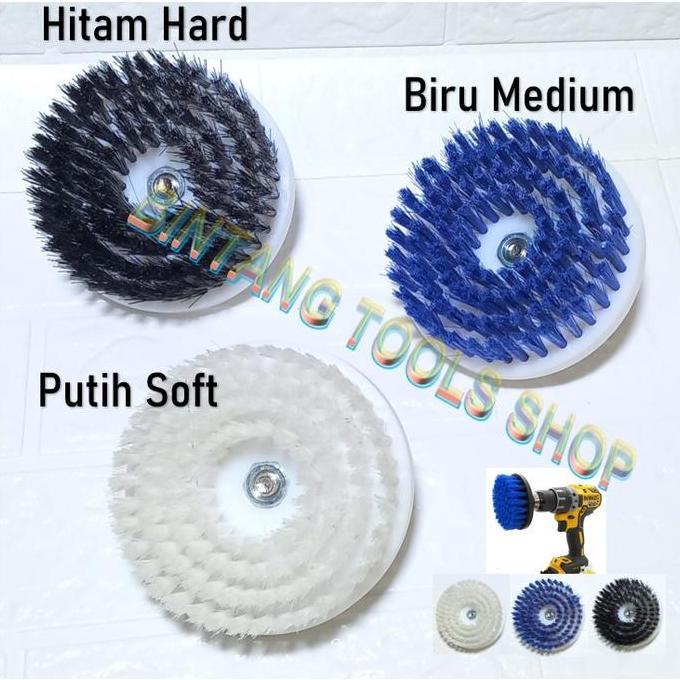 Wash- Sikat Mata Bor Untuk Sofa Dan Karpet Round Brush Sikat Lembut