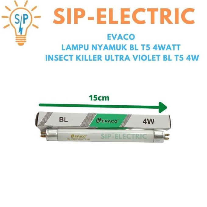 Kilat- New- Evaco Lampu Nyamuk Bl T5 4Tt / Insect Killer Ultra Violet Bl T5 4W